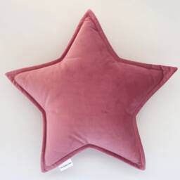 Handmade Velvet Star Cushion - Kids Nursery Decor, Medium Pillow - thumbnail 3