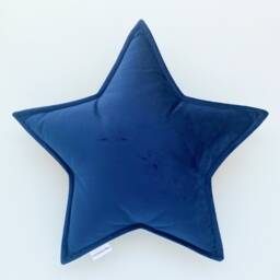 Handmade Velvet Star Cushion - Kids Nursery Decor, Medium Pillow - thumbnail 4