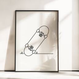 Minimal Skateboarding Posters - Set Of 3 Prints - Skateboard Wall Art Kids Room Decor Gift Artwork Boys Bedroom Gifts - thumbnail 3
