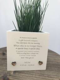 Memorial Mum Mam Mom Mummy Flower/Plant Pot Personalised Bereavement in Memory Of A Loved One ~ Mother Dad Nana Grandad Aunt Or Any Name - thumbnail 1