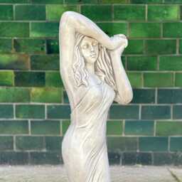 Elegant Girl Statue Concrete Ady Sculpture Graceful Woman Figure Outdoor Yard Ornament Handmade Stone Feminine Decoration Lawn Art Gift - thumbnail 2
