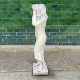 Elegant Girl Statue Concrete Ady Sculpture Graceful Woman Figure Outdoor Yard Ornament Handmade Stone Feminine Decoration Lawn Art Gift - thumbnail 3