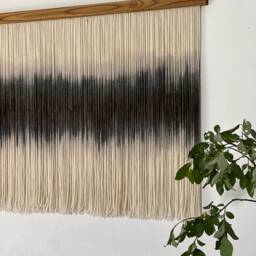 Minimal Wall Hanging, Modern Decor, Tapestry For An Industrial Home, Minimalist Soft Art - thumbnail 4