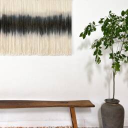 Minimal Wall Hanging, Modern Decor, Tapestry For An Industrial Home, Minimalist Soft Art - thumbnail 3