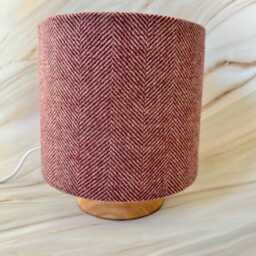 Braemar Cassis Tweed Lampshade, Handmade Fabric Lamp Shade, Drum Oval Empire Or Candle Clip, Ceiling Pendant Table - thumbnail 4