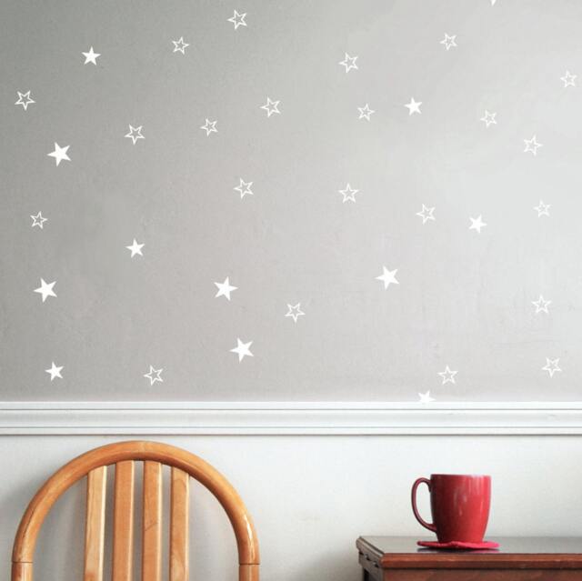 White Star Vinyl Wall Decals - Cut Out Stars For Nursery & Baby Room Decor - image 1