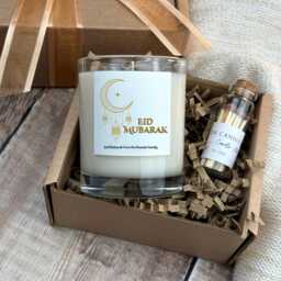 Eid Mubarak Ramadan Candle Gift Set Islamic Home Decor, Muslim Festival Present - thumbnail 1
