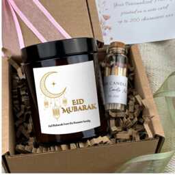 Eid Mubarak Ramadan Candle Gift Set Islamic Home Decor, Muslim Festival Present - thumbnail 3