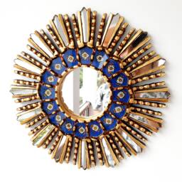 "Peruvian Mirrors ""Lime Blue 35cm"