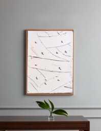 Textured Ski Painting On Canvas Winter Sport Wall Art - 12x16' - thumbnail 1