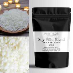 Soy Pillar Blend Wax Pouch, Natural Candle Making, Strong Scent Throw, Free Signature Scent, Perfect For Pillars & Jars, 300G, 500G & 1Kg - thumbnail 1