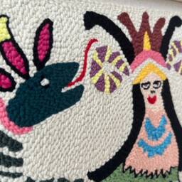 Shahmaran Serpent Woman Of Anatolian Mythology Fiber Art, Turkish Mythological Mystical Boho Spiritual Artwork - thumbnail 3