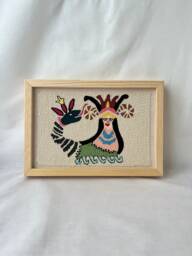 Shahmaran Serpent Woman Of Anatolian Mythology Fiber Art, Turkish Mythological Mystical Boho Spiritual Artwork - thumbnail 1