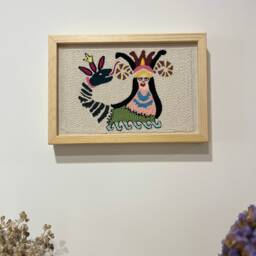 Shahmaran Serpent Woman Of Anatolian Mythology Fiber Art, Turkish Mythological Mystical Boho Spiritual Artwork - thumbnail 4