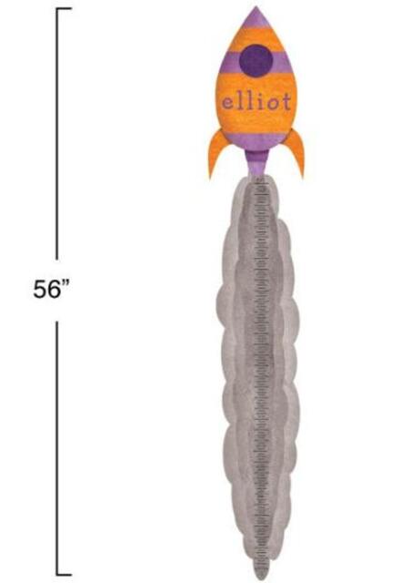 Personalized Rocket Growth Chart Wall Sticker Decal - image 1