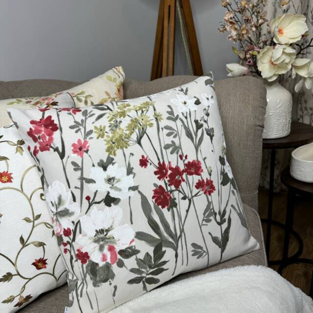 Floral Cushion Cover, Pillow Modern Home Decor For Chair Sofa Bed Cover - Leaf Flower Design Iliv Fabric - image 1