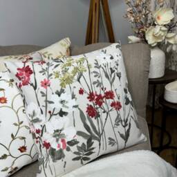 Floral Cushion Cover, Pillow Modern Home Decor For Chair Sofa Bed Cover - Leaf Flower Design Iliv Fabric - thumbnail 1
