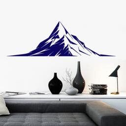 Wall Vinyl Decal Mountains View Nature Rocky Landscape Hand Drawing Sketch Modern Home Decor - #1192Dz - thumbnail 2