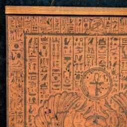 Egyptian Scarab Beetle Wall Art Engraved Eco Friendly Cork Leather - thumbnail 3