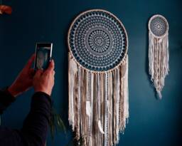 Large Dreamcatcher, Dream Catcher Wall Hanging, Nursery Dreamcatcher - thumbnail 1