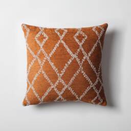 Blue Tufted Diamond Pillow Cover Mud Cloth Geometric Design - 18x18 Inches - thumbnail 3