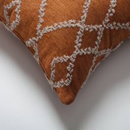 Blue Tufted Diamond Pillow Cover Mud Cloth Geometric Design - 18x18 Inches - thumbnail 4