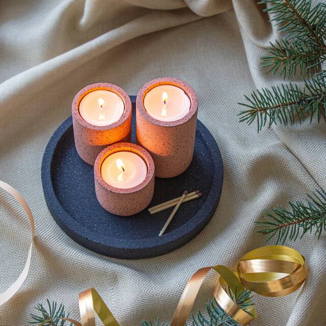 Classic Candle Holders, Blush - Set Of 3. Various Colours Available - image 1