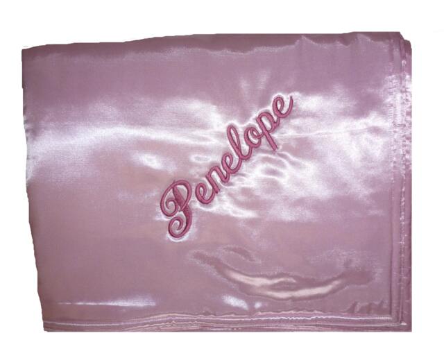 Fleece Filled Satin Baby Blanket - Embroidered & Personalized With Child's Name Or Monogram - image 1
