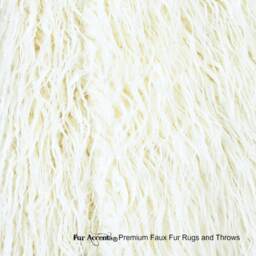 Faux Fur Christmas Tree Skirt, Shaggy Sheepskin Pelt, Round Shape - thumbnail 3