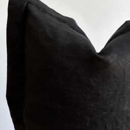 Linen Pillowcase , Natural Color Striped Pillow Cover - thumbnail 2