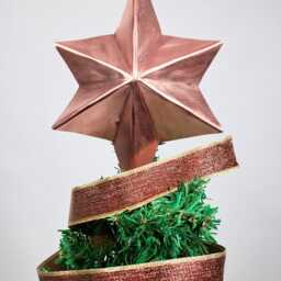 Copper Star Christmas Tree Topper - Rustic Metal For Holiday Decor, Farmhouse Decoration, Handmade - thumbnail 3