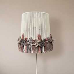 Floral Macrame Lampshade Boho Chandelier, Floor Or Table Lamp - thumbnail 3