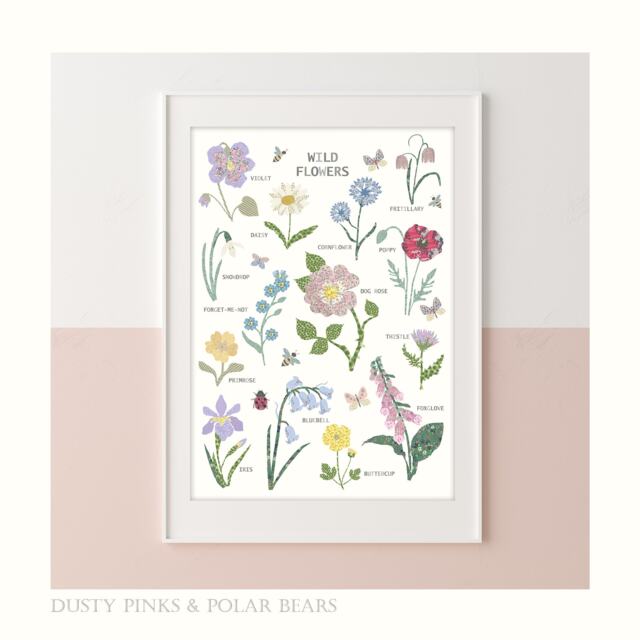 Floral Edition - Wild Flowers Print Florals Bedroom Flower Children's Prints Wall Art Poster Liberty - image 1