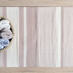 Beige Bathmat Rug - Soft Neutral Bath Mats Washable Aesthetic Cute Cotton Flatwoven Trendy Bathroom Decor Set Holiday Cyber Sale Gift - thumbnail 2