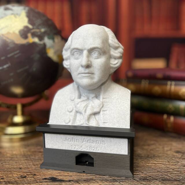 John Adams Talking Bust - Press The Button For A Fun Quote Or Fact Collectible Toy Figurine Novelty Video in Description - image 1