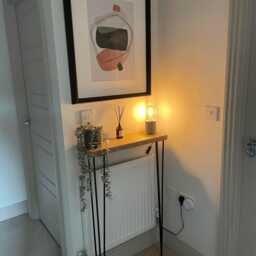 Solid Oak Hand-Made Console Table With Black Three Pin Hairpin Legs. - Hallway/Radiator Cover - thumbnail 3