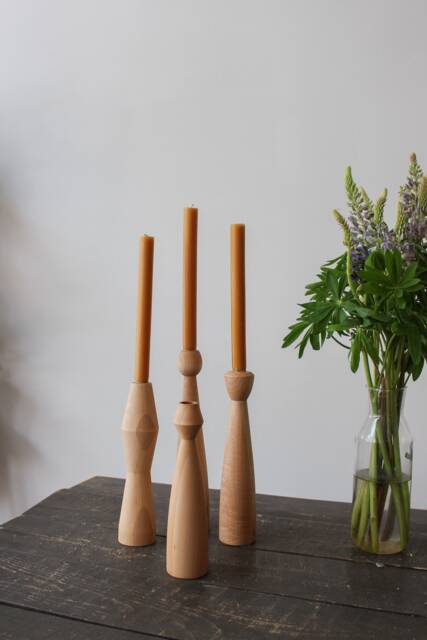 Rustic Maple Wood Candle Stick Holder - image 1