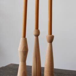 Rustic Maple Wood Candle Stick Holder - thumbnail 2