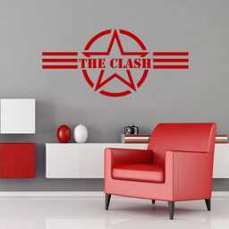 The Clash Vinyl Wall Transfer Sticker Decal Rock Band Music - thumbnail 3