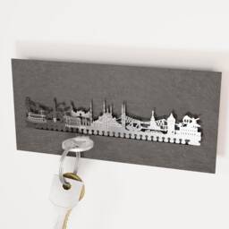 Istanbul Skyline Key Rack - Turkish Landmark Souvenir - thumbnail 1