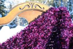 Hand Crocheted Exquisitely Royal Purple Throw
