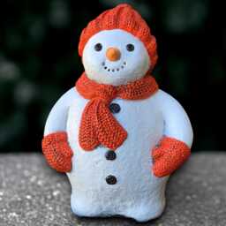 Fantasy Snowman Sculpture Outdoor Figurine Cement Winter Statue Christmas Decoration Handmade Art Garden Ornament - thumbnail 1