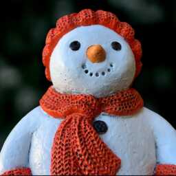 Fantasy Snowman Sculpture Outdoor Figurine Cement Winter Statue Christmas Decoration Handmade Art Garden Ornament - thumbnail 3
