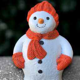 Fantasy Snowman Sculpture Outdoor Figurine Cement Winter Statue Christmas Decoration Handmade Art Garden Ornament - thumbnail 2