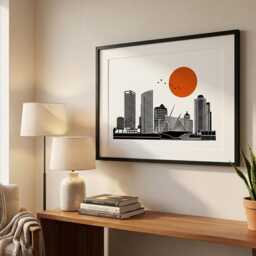 Milwaukee Skyline Print, Lakefront Wall Art - thumbnail 4