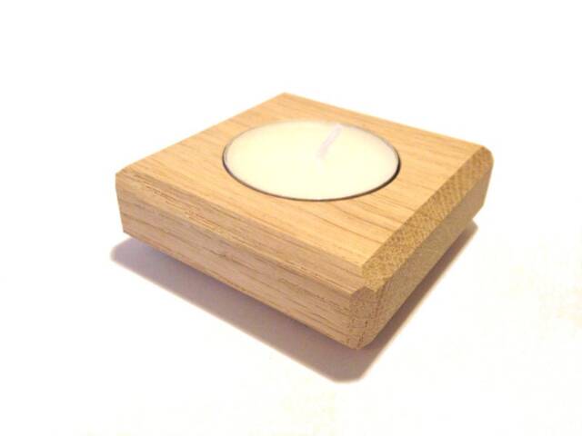 Handmade, Wooden Tealight Holder, Set Of 2 Pieces - image 1