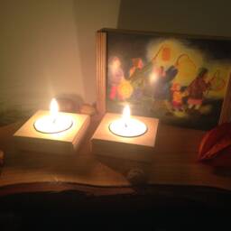 Handmade, Wooden Tealight Holder, Set Of 2 Pieces - thumbnail 2