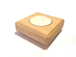 Handmade, Wooden Tealight Holder, Set Of 2 Pieces - thumbnail 1
