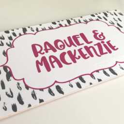 Leopard Print Door Sign, Girl's Name Plaque, Animal Personalized Print, Girls Room Birthday Gift - thumbnail 2