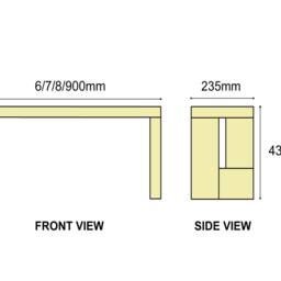 Narrow Hallway Bench, Handmade Rustic Wooden Bench Seat - thumbnail 4